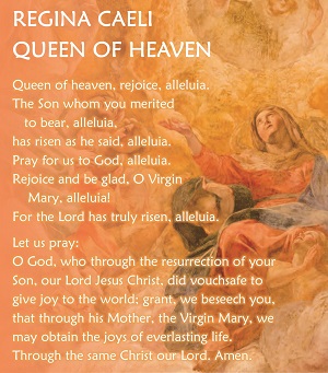 Prayer, Regina Caeli, Queen of Heaven, English