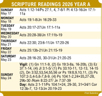 Readings, 7th Sunday of Easter, Scripture Only, Year A, 2026