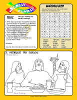 Sunday Funday Children's Activity, 1 Full Page