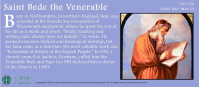 SOTW, Saint of the Week, May 25, Bede the Venerable, English