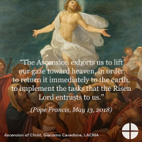 Clipart, Ascension, Pope Francis Quote, Lift our Gaze toward heaven, English