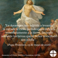 Clipart, Ascension, Pope Francis Quote, Lift our Gaze toward heaven, Spanish