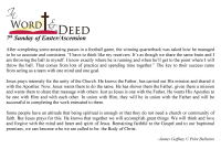 Reflection, In Word and Deed by James Gaffney