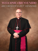 Bulletin Cover, BC_BostonArchbishop-elect_HenningJ1FullENES, Welcome Archbishop-elect Henning, English and Spanish
