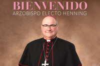 Bulletin Cover, BC_BostonArchbishop-elect_HenningJ1HorzES, Welcome Archbishop-elect Henning, Spanish