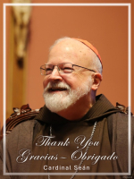 Cardinal Sean, Thank you, Full, English-Spanish-Portuguese