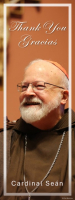 Cardinal Sean, Thank you, Vertical half-page, English and Spanish