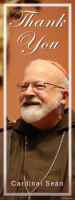 Cardinal Sean, Thank you, Vertical half-page, English
