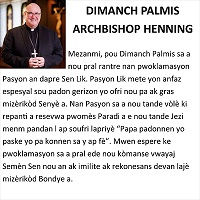 Clipart, Boston Archdiocese, Archbishop Henning message for Palm Sunday, Haitian Creole, half page width